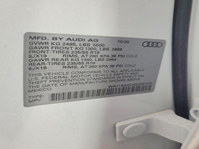 48768676 :رقم المزاد ، WA11AAGU4S2097429 vin ، 2025 Audi Q5 مزاد بيع