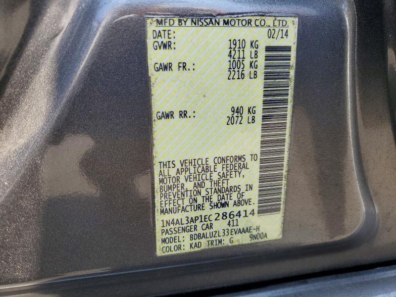 Продаж на аукціоні авто 2014 Nissan Altima, vin: 1N4AL3AP1EC286414, номер лоту: 46778976