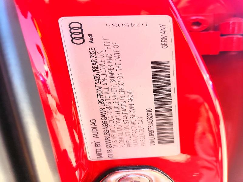 2018 Audi A3 მანქანა იყიდება აუქციონზე, vin: WAUUPBFF8JA082010, აუქციონის ნომერი: 49951326