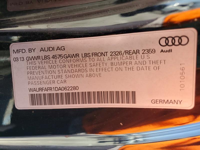 Aukcja sprzedaży 2013 Audi A5, vin: WAURFAFR1DA062280, numer aukcji: 49343796