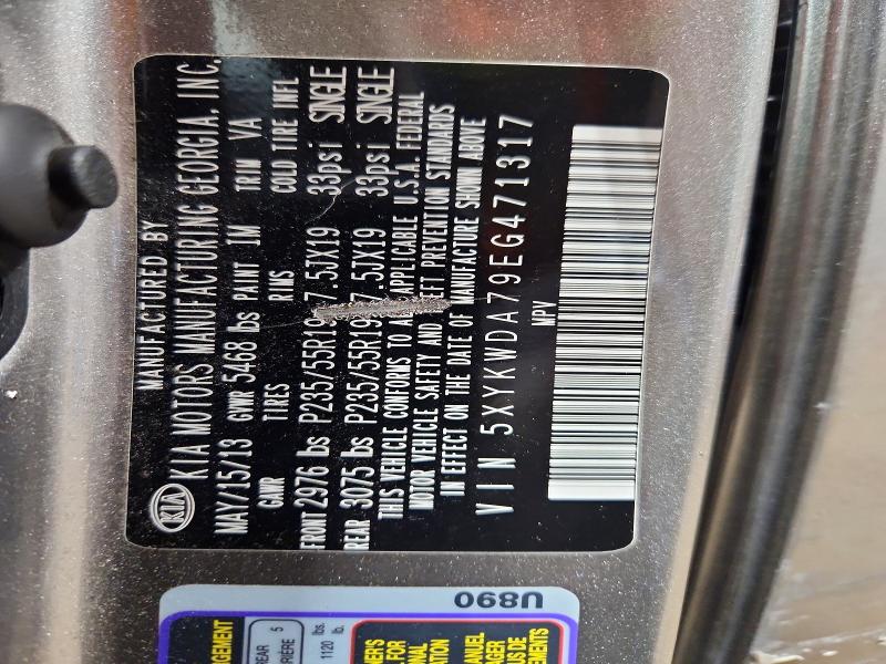 Продажа на аукционе авто 2014 Kia Sorento, vin: 5XYKWDA79EG471317, номер лота: 48007756