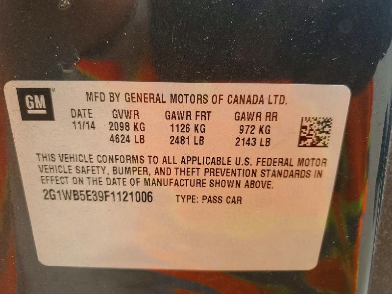 Aukcja sprzedaży 2015 Chevrolet Impala Limited, vin: 2G1WB5E39F1121006, numer aukcji: 49605946