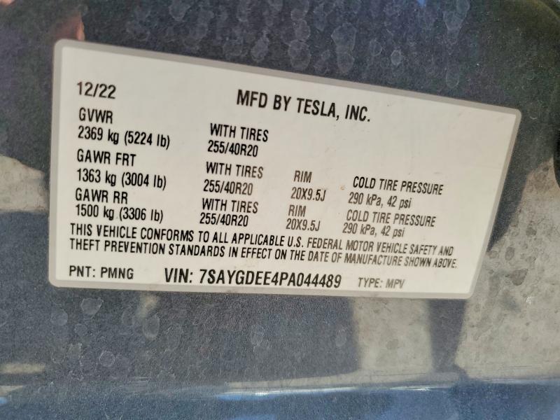 Продаж на аукціоні авто 2023 Tesla Model Y, vin: 7SAYGDEE4PA044489, номер лоту: 51624346