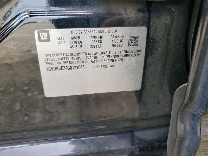2012 Cadillac Cts მანქანა იყიდება აუქციონზე, vin: 1G6DK5E34C0121696, აუქციონის ნომერი: 50522796