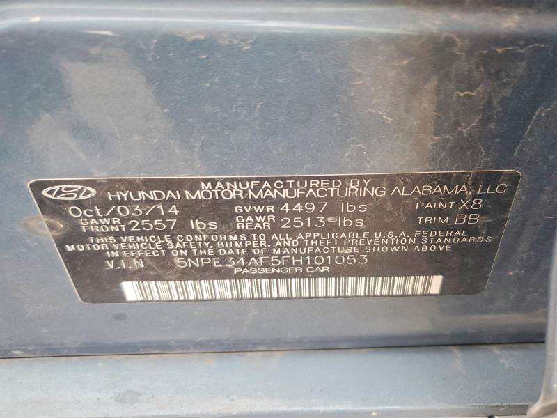 Aukcja sprzedaży 2015 Hyundai Sonata, vin: 5NPE34AF5FH101053, numer aukcji: 50705376