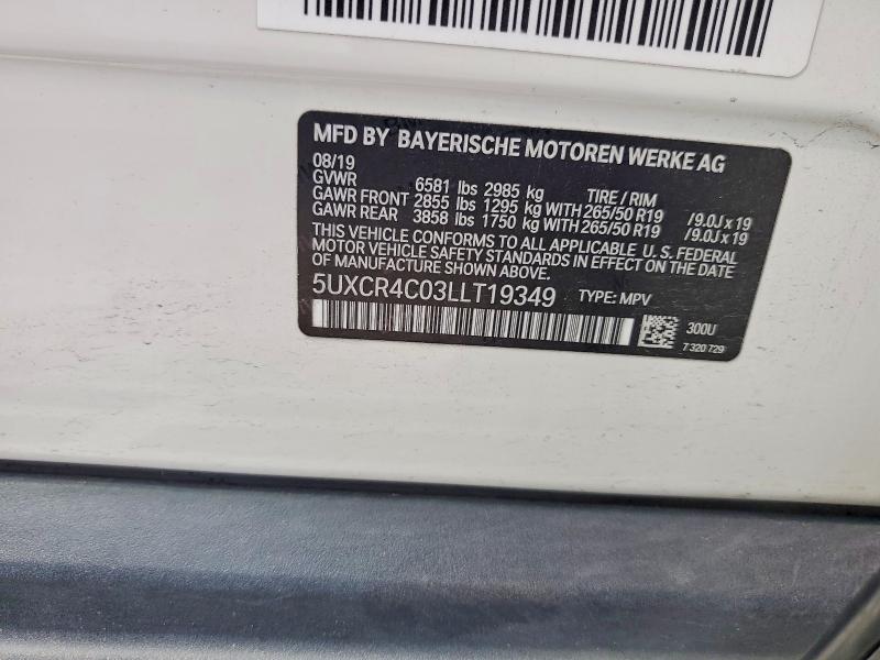 Aukcja sprzedaży 2020 Bmw X5, vin: 5UXCR4C03LLT19349, numer aukcji: 50253096