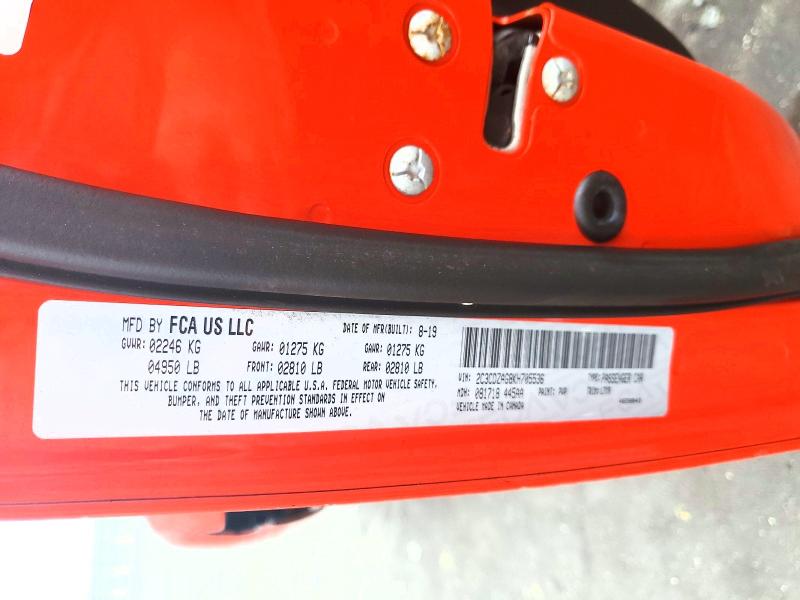 2019 Dodge Challenger მანქანა იყიდება აუქციონზე, vin: 2C3CDZAG8KH705536, აუქციონის ნომერი: 51141976