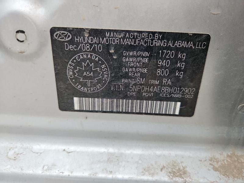Aukcja sprzedaży 2011 Hyundai Elantra, vin: 5NPDH4AE8BH012902, numer aukcji: 49442186
