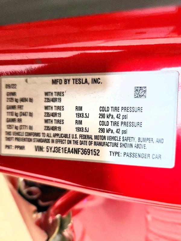 Aukcja sprzedaży 2022 Tesla Model 3, vin: 5YJ3E1EA4NF369152, numer aukcji: 50135416