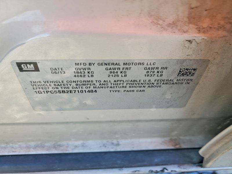 Продаж на аукціоні авто 2014 Chevrolet Cruze, vin: 1G1PC5SB2E7101484, номер лоту: 50550316