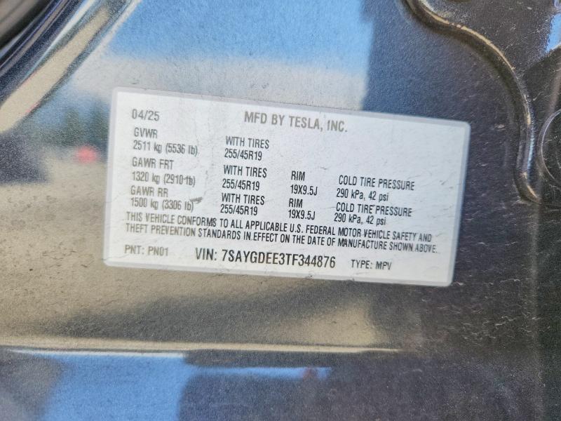 Aukcja sprzedaży 2026 Tesla Model Y, vin: 7SAYGDEE3TF344876, numer aukcji: 51307056