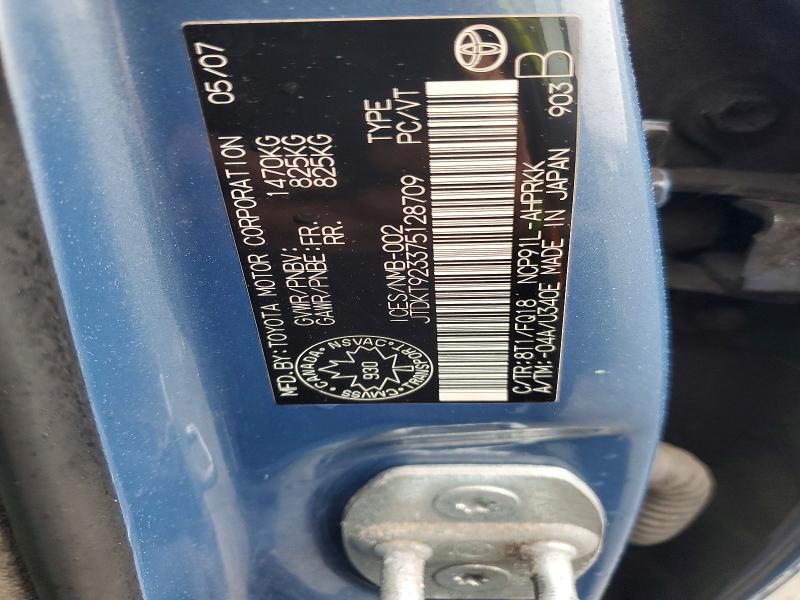 Продаж на аукціоні авто 2007 Toyota Yaris, vin: JTDKT923375128709, номер лоту: 49751076
