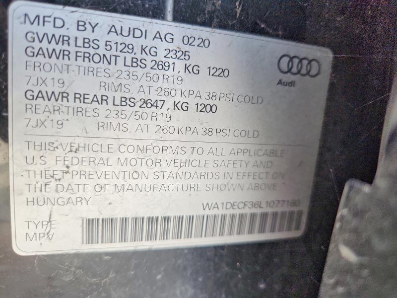 Продажа на аукционе авто 2020 Audi Q3, vin: WA1DECF36L1077180, номер лота: 51128446