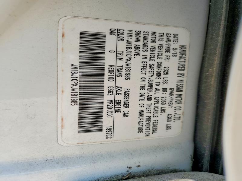 48893816 :رقم المزاد ، JN1BJ1CPXJW181985 vin ، 2018 Nissan Rogue Sport مزاد بيع