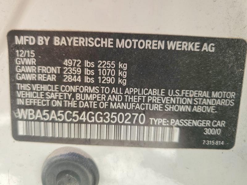 79252875 :رقم المزاد ، WBA5A5C54GG350270 vin ، 2016 Bmw 528 مزاد بيع