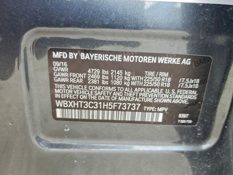 Aukcja sprzedaży 2017 Bmw X1, vin: WBXHT3C31H5F73737, numer aukcji: 49931526