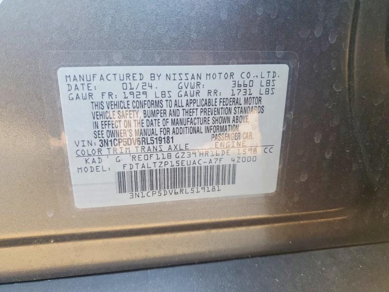 Продаж на аукціоні авто 2024 Nissan Kicks, vin: 3N1CP5DV6RL519181, номер лоту: 50423716
