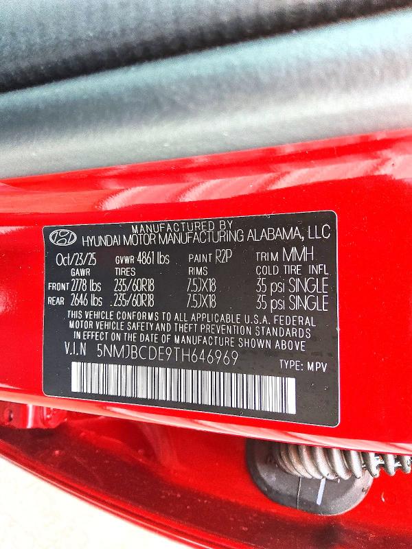 Продаж на аукціоні авто 2026 Hyundai Tucson, vin: 5NMJBCDE9TH646969, номер лоту: 49385646