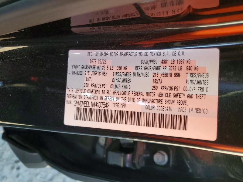 Продаж на аукціоні авто 2022 Mazda Cx-30, vin: 3MVDMBDL1NM407642, номер лоту: 50056966
