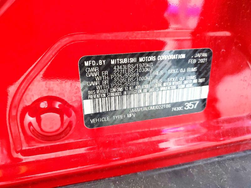 Aukcja sprzedaży 2021 Mitsubishi Outlander Sport, vin: JA4APUAU3MU022186, numer aukcji: 48819916