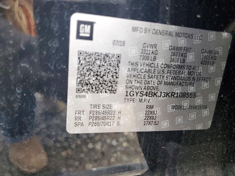 Aukcja sprzedaży 2019 Cadillac Escalade, vin: 1GYS4BKJ3KR108555, numer aukcji: 49603276