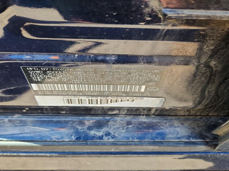 Aukcja sprzedaży 2006 Lexus Is, vin: JTHBE262965003925, numer aukcji: 50166526