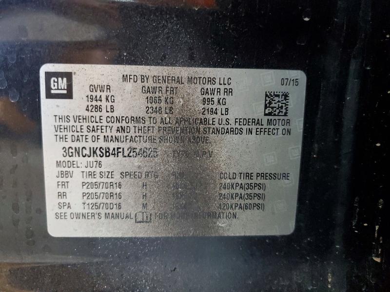 Продаж на аукціоні авто 2015 Chevrolet Trax, vin: 3GNCJKSB4FL254625, номер лоту: 50996396