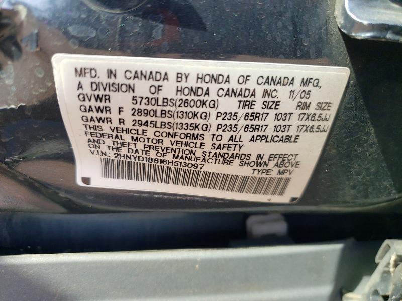 Продажа на аукционе авто 2006 Acura Mdx, vin: 2HNYD18616H513097, номер лота: 49395776