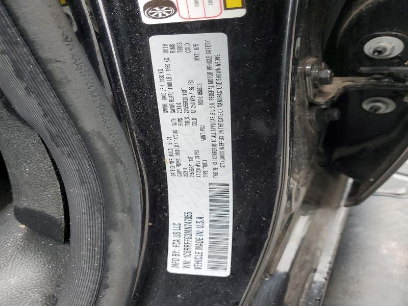 51703586 :رقم المزاد ، 1C6RRFFG3MN747855 vin ، 2021 Ram 1500 مزاد بيع