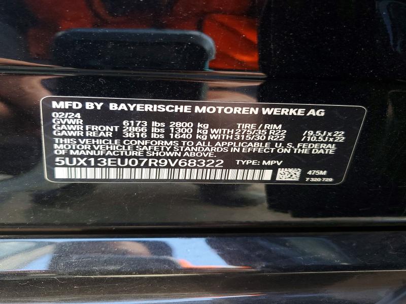 51479416 :رقم المزاد ، 5UX13EU07R9V68322 vin ، 2024 Bmw X5 مزاد بيع