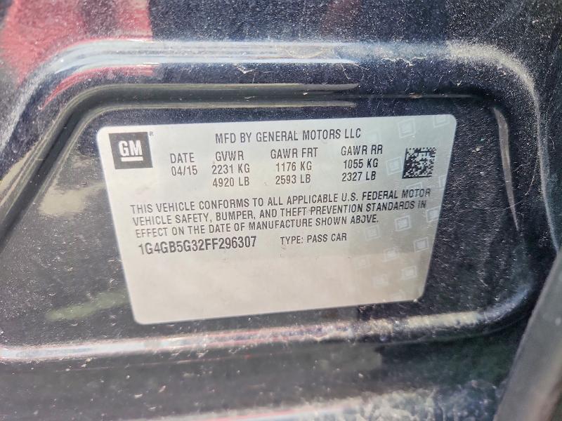 Aukcja sprzedaży 2015 Buick Lacrosse, vin: 1G4GB5G32FF296307, numer aukcji: 51483046