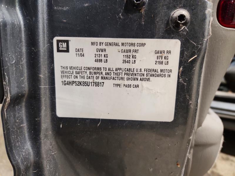 2005 Buick Lesabre მანქანა იყიდება აუქციონზე, vin: 1G4HP52K85U176817, აუქციონის ნომერი: 49534886