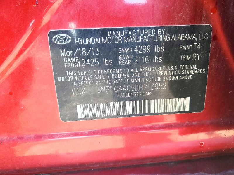 Aukcja sprzedaży 2013 Hyundai Sonata, vin: 5NPEC4AC5DH713952, numer aukcji: 48877216