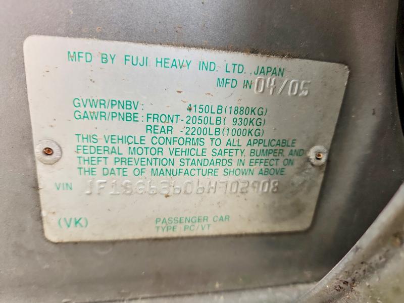 Продаж на аукціоні авто 2006 Subaru Forester, vin: JF1SG63606H702908, номер лоту: 50933366