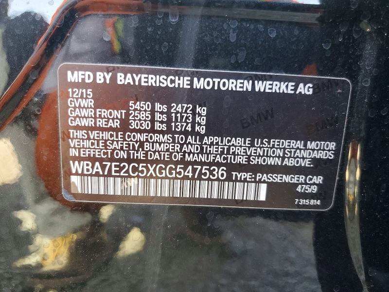 Продажа на аукционе авто 2016 Bmw 7 Series, vin: WBA7E2C5XGG547536, номер лота: 50356466