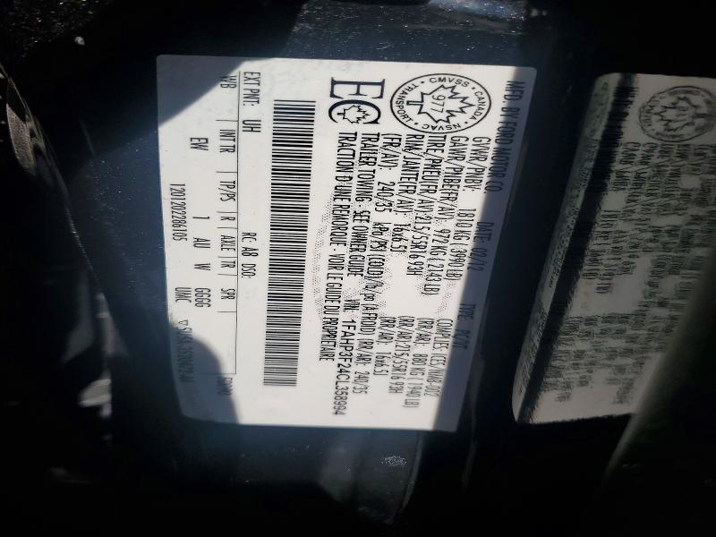50551836 :رقم المزاد ، 1FAHP3F24CL358994 vin ، 2012 Ford Focus مزاد بيع