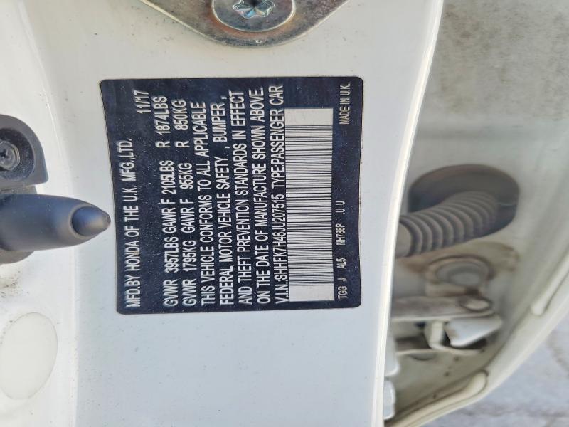 49970446 :رقم المزاد ، SHHFK7H46JU207515 vin ، 2018 Honda Civic مزاد بيع