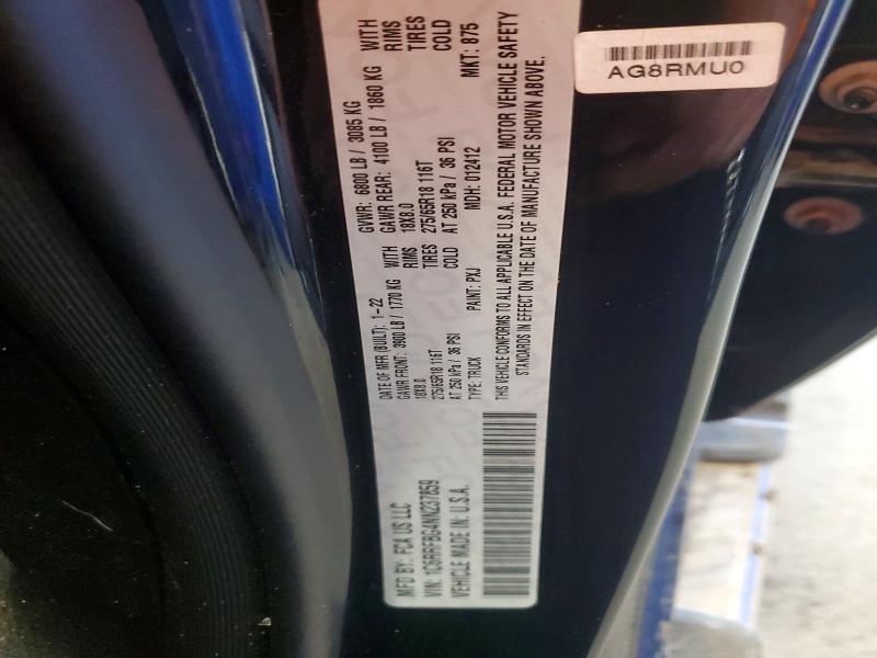 47345606 :رقم المزاد ، 1C6RRFBG4NN237859 vin ، 2022 Ram 1500 مزاد بيع