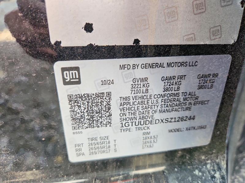 Aukcja sprzedaży 2025 Gmc Sierra, vin: 1GTUUDEDXSZ126244, numer aukcji: 51661306