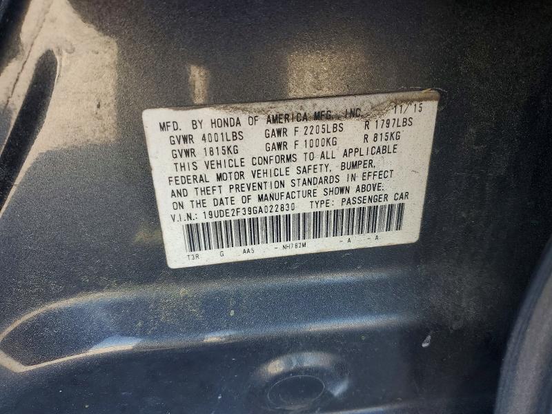 Aukcja sprzedaży 2016 Acura Ilx, vin: 19UDE2F39GA022830, numer aukcji: 51077376