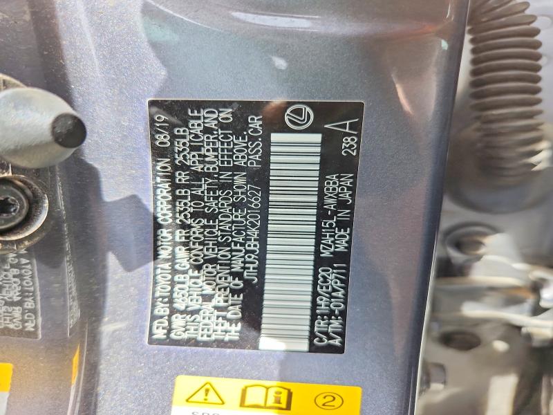 Продаж на аукціоні авто 2019 Lexus Ux 250h, vin: JTHU9JBH4K2016627, номер лоту: 48746396