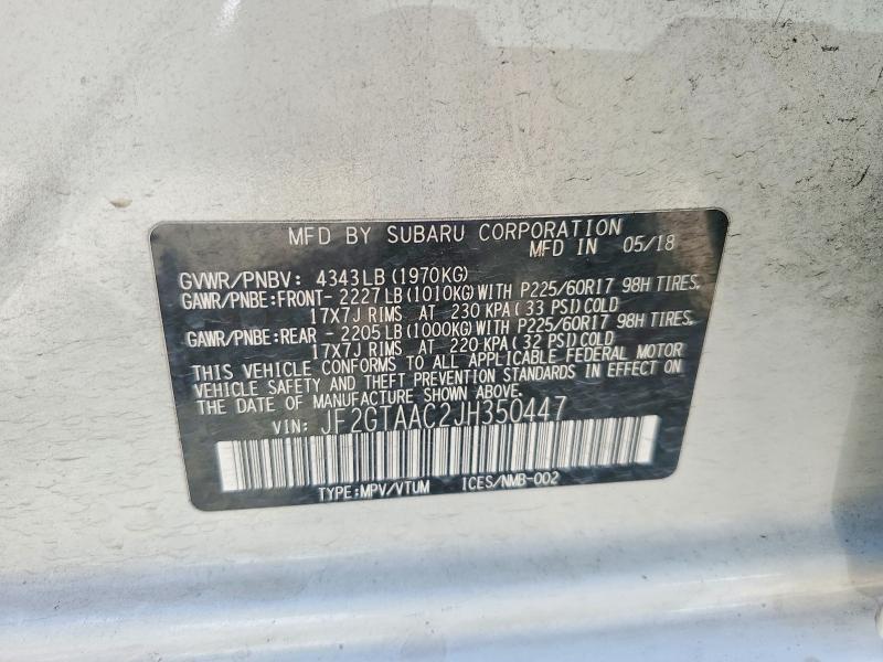 Продажа на аукционе авто 2018 Subaru Crosstrek, vin: JF2GTAAC2JH350447, номер лота: 49404156