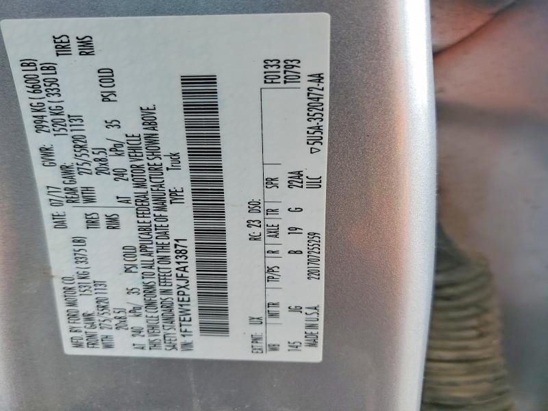 Aukcja sprzedaży 2018 Ford F150, vin: 1FTEW1EPXJFA13871, numer aukcji: 51335616