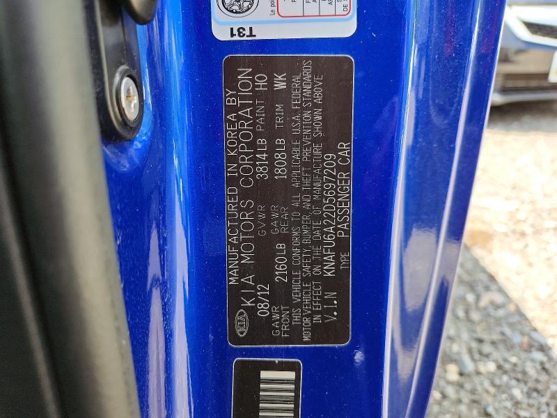 Aukcja sprzedaży 2013 Kia Forte, vin: KNAFU6A22D5697209, numer aukcji: 51482366