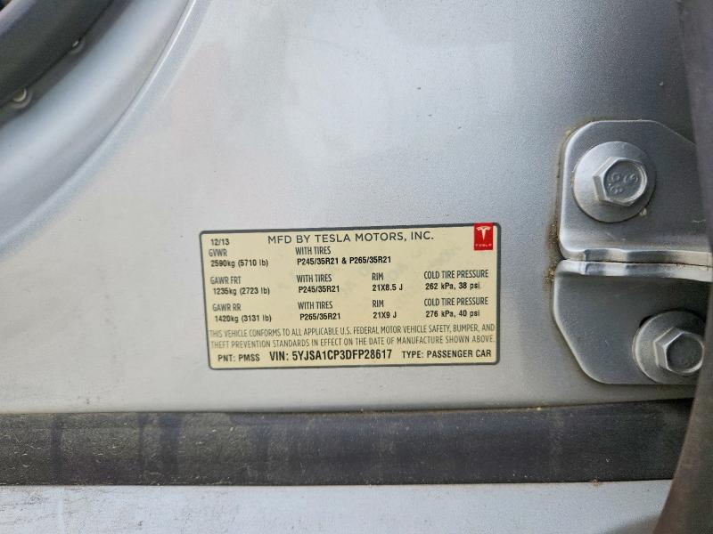 Продаж на аукціоні авто 2013 Tesla Model S, vin: 5YJSA1CP3DFP28617, номер лоту: 48750766