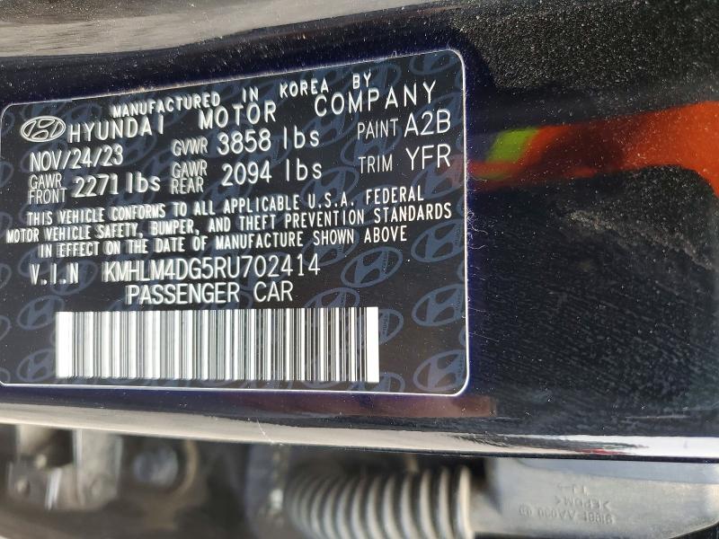 Aukcja sprzedaży 2024 Hyundai Elantra, vin: KMHLM4DG5RU702414, numer aukcji: 51607586