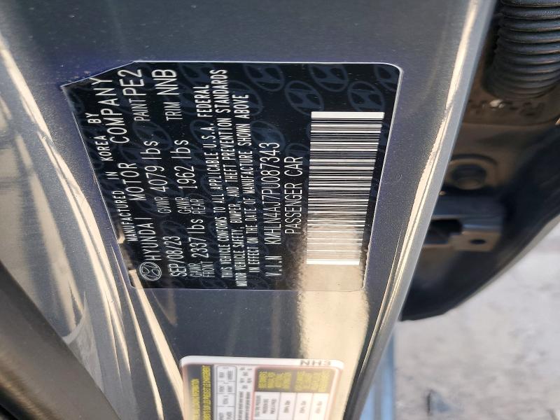 2023 Hyundai Elantra Hybrid მანქანა იყიდება აუქციონზე, vin: KMHLN4AJ7PU087343, აუქციონის ნომერი: 49051456