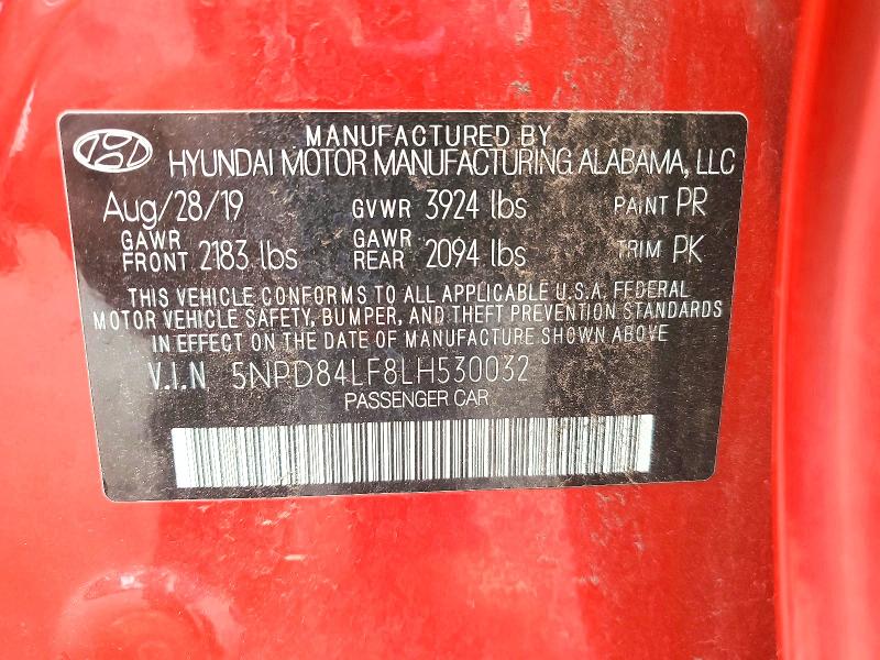 Продаж на аукціоні авто 2020 Hyundai Elantra, vin: 5NPD84LF8LH530032, номер лоту: 48623846