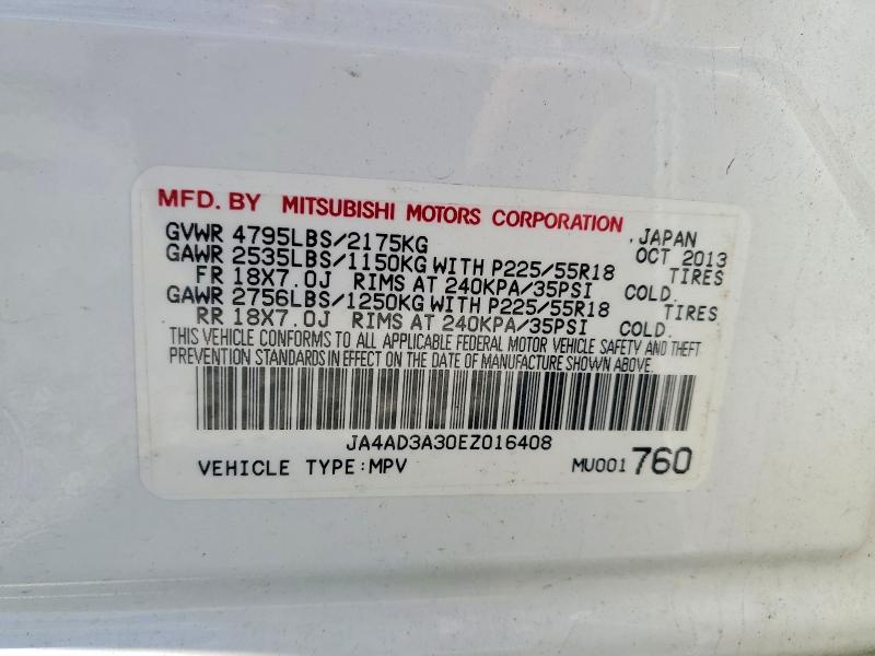 Продаж на аукціоні авто 2014 Mitsubishi Outlander, vin: JA4AD3A30EZ016408, номер лоту: 48973736