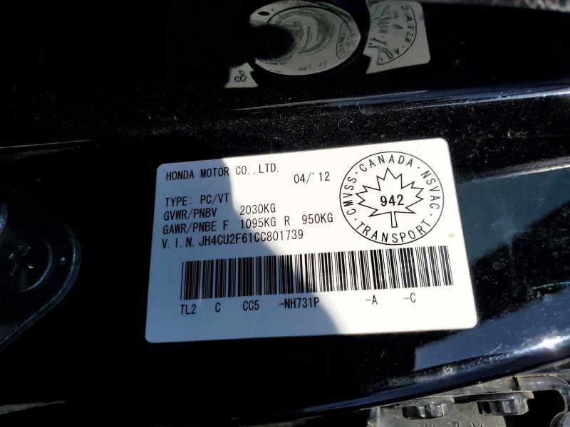Продаж на аукціоні авто 2012 Acura Tsx, vin: JH4CU2F61CC801739, номер лоту: 46377786